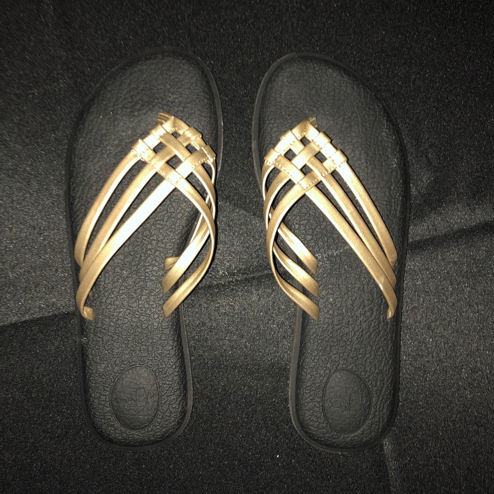 Gold Sanuk sandals